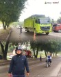 Dinas Perhubungan Kota Dumai Laksanakan Pengaturan Lalu Lintas Dampak Tumpahan Bahan Bakar Minyak.