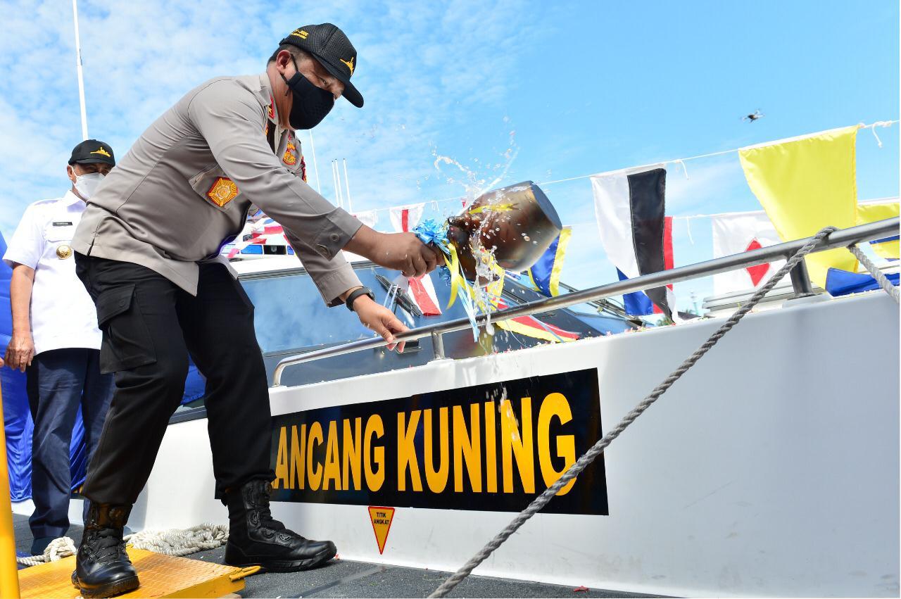 Kapolda Resmikan Kapal Pemburu Cepat (KPC) Lancang Kuning IV-2006 Dit Polair Riau