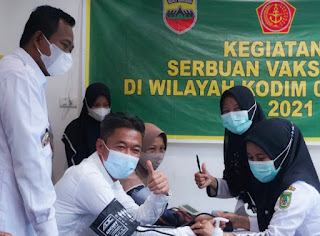 Bupati dan wabup Rohil memantau Vaksinasi Di wilayah Puskesmas Bagansiapi-api