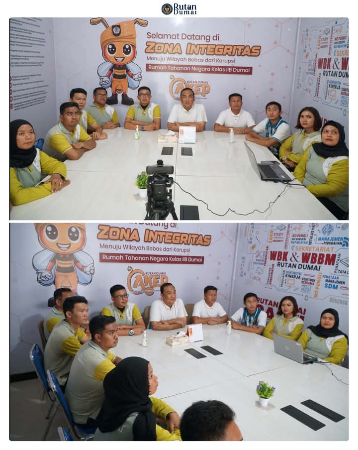 Rutan Dumai Ikuti Arahan DirjenPAS Secara Virtual