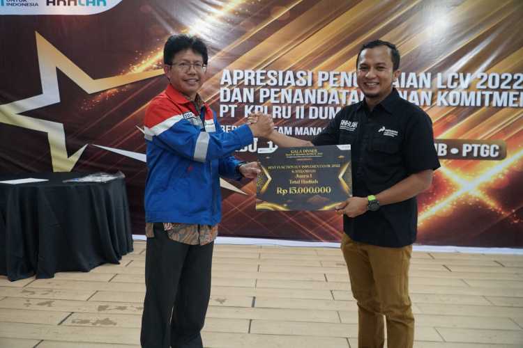 Berhasil Internalisasi Budaya AKHLAK, PT KPI RU Dumai Raih Juara 1 Best Function LCV Implementator 2022