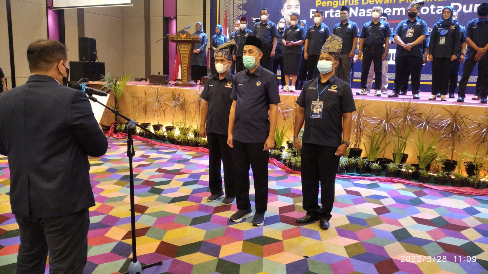 Bertempat di Hotel The Zuri Acara Pelantikan dan Rakorda Pengurus Dewan Pimpinan Daerah  (DPD) Partai Nasdem Kota Dumai