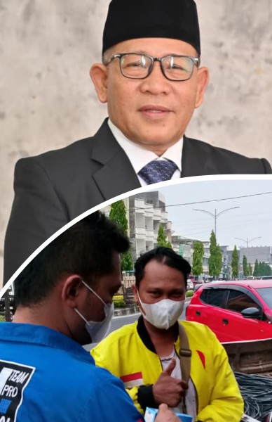Peduli Kesehatan Tim Hasrizal PANTAS Melakukan Aksi Sosial  Membagikan Masker