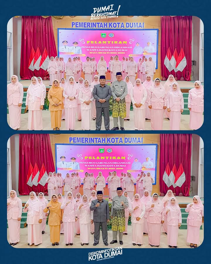Wakil Walikota Dumai Sugiyarto Menghadiri Pelantikan dan Pengukuhan Pengurus GOW Kota Dumai Masa Bakti 2025-2030