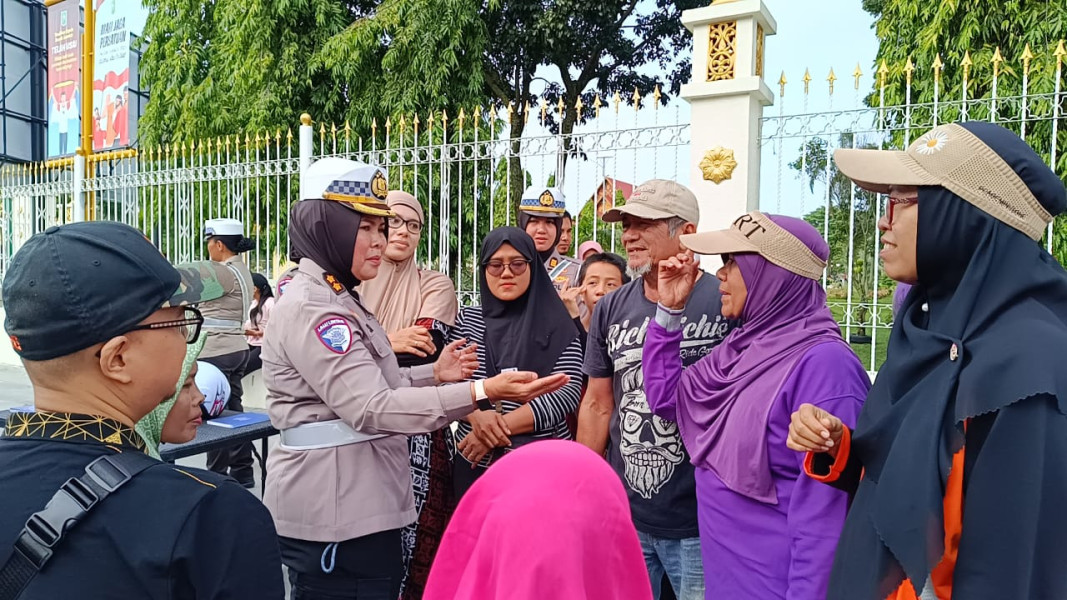 Sukseskan NATARU 2024 - 2025 Ditlantas  Polda  Riau TAJA Kampanye Keselamatan di  Area CFD