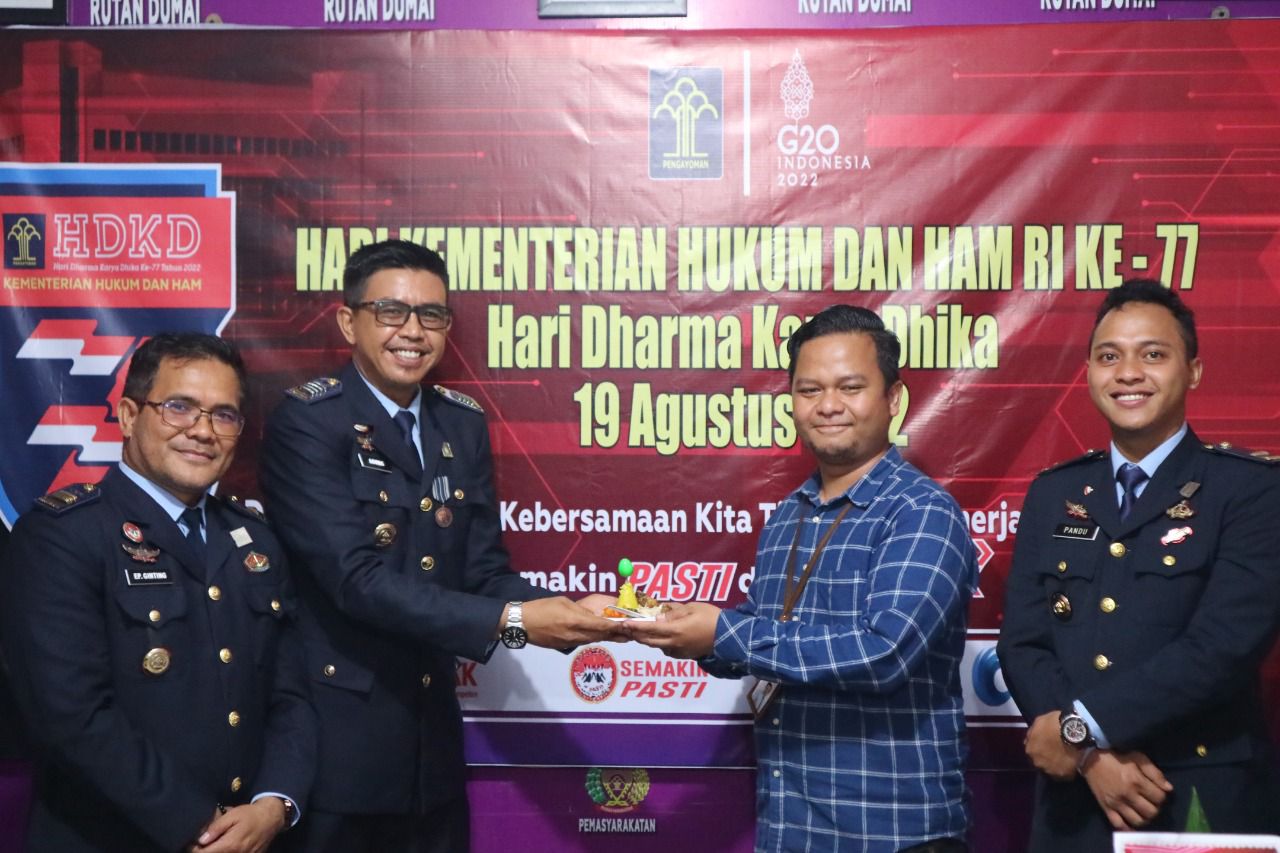 TAHUN PERTAMA KEMENKUMHAM RAYAKAN ULANG TAHUNNYA TANGGAL 19 AGUSTUS, RUTAN DUMAI GELAR UPACARA PERINGATAN