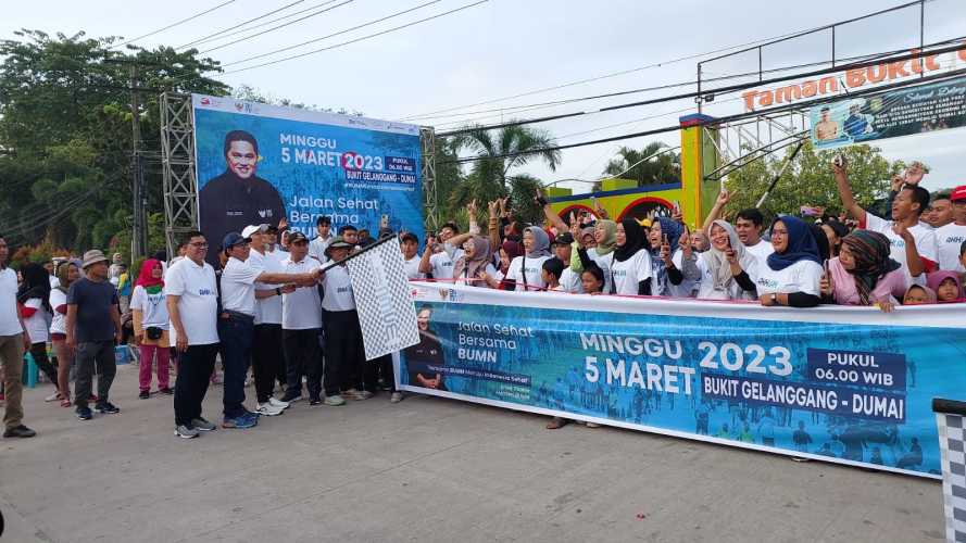 Rayakan HUT ke-25, BUMN Dumai Gelar Jalan Sehat