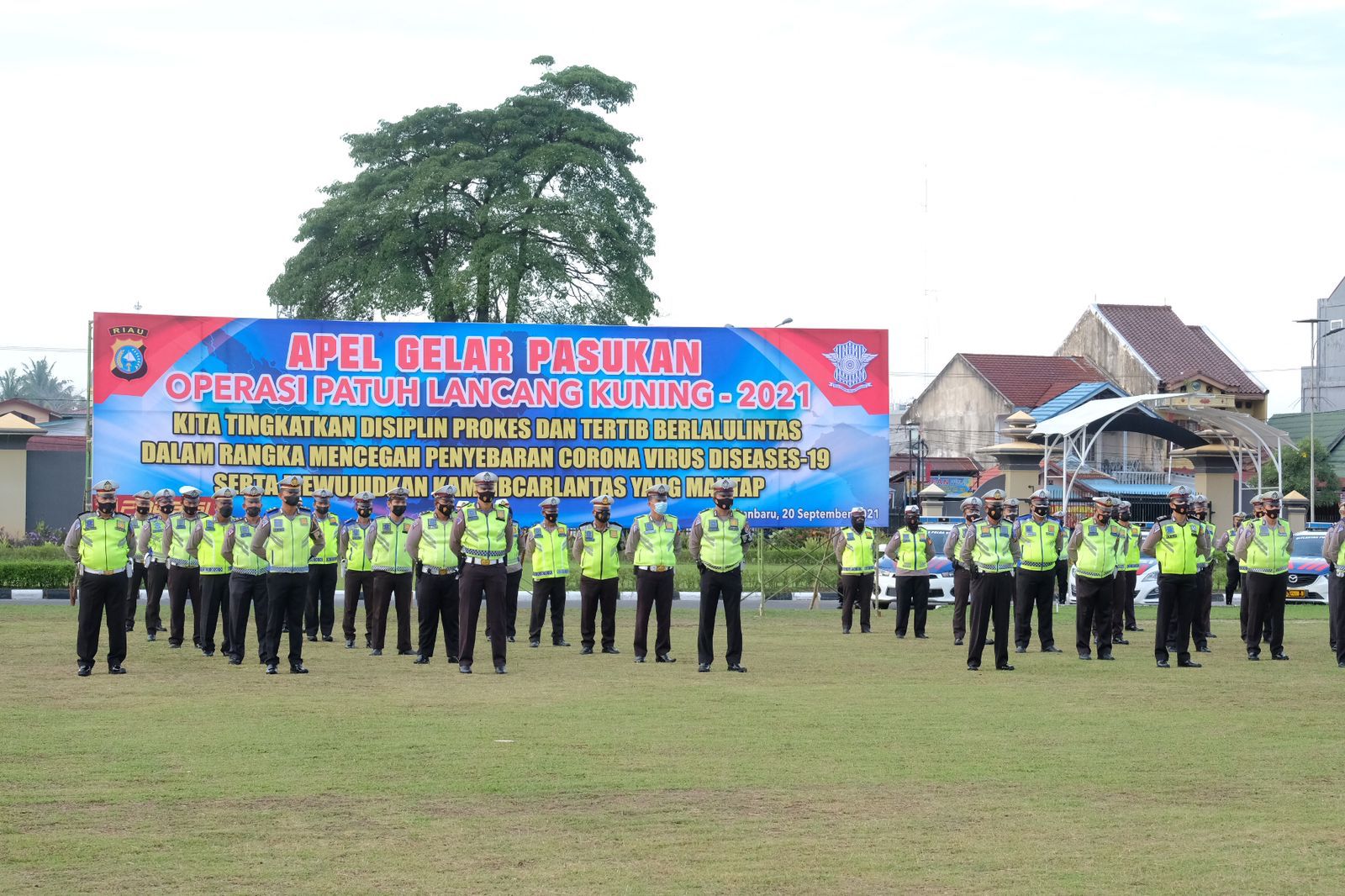 Tingkatkan Disiplin Prokes Dan Tertib Berlalu Lintas, Polda Riau Gelar Ops Patuh Lancang Kuning 2021