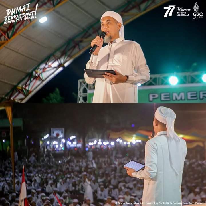 Pemerintah Kota Dumai Menggelar Acara Tabligh Akbar dan Sholawatan Akbar di Taman Bukit Gelanggang