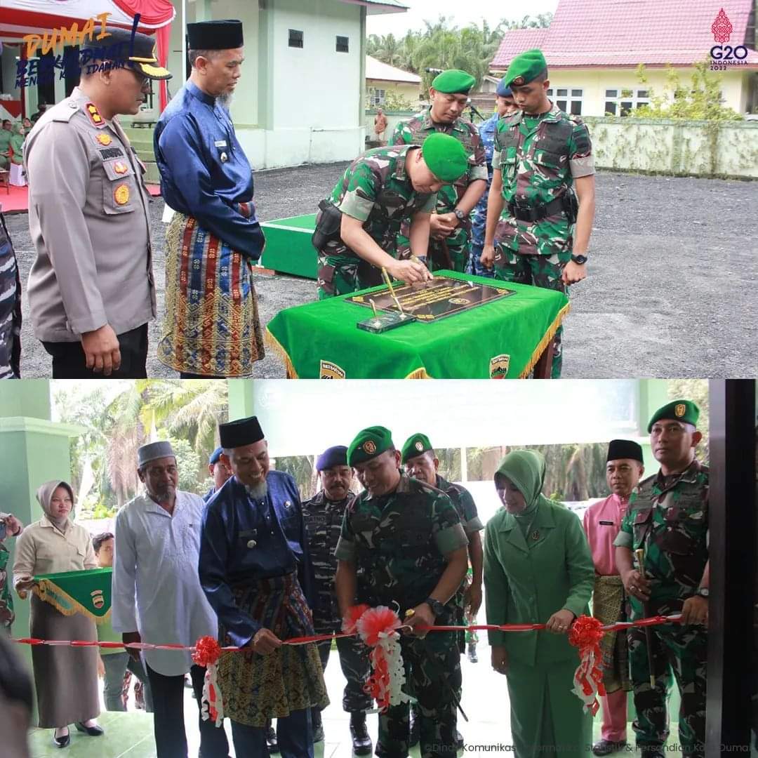 Wali Kota Dumai H. Paisal,Mengucapkan Tahniah Atas Peresmian Kantor Koramil 03/Sungai Sembilan.