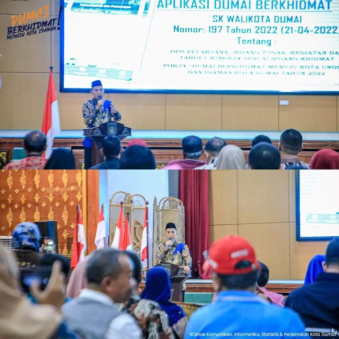 Wali Kota Dumai H. Paisal Melaunching Aplikasi Dumai Berkhidmat