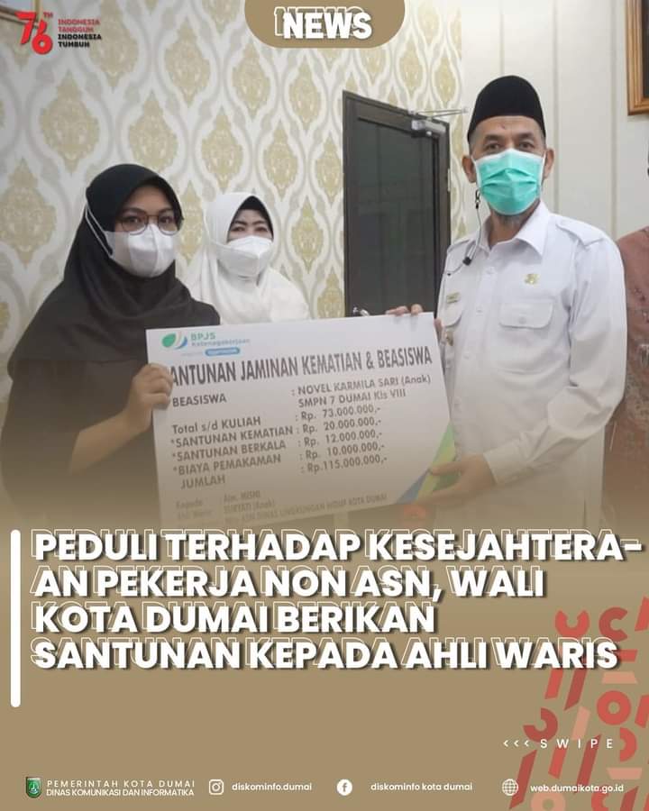 Walikota Dumai H.paisal,SKM,MARS Peduli Terhadap Kesejahteraan Pekerja Non ASN,