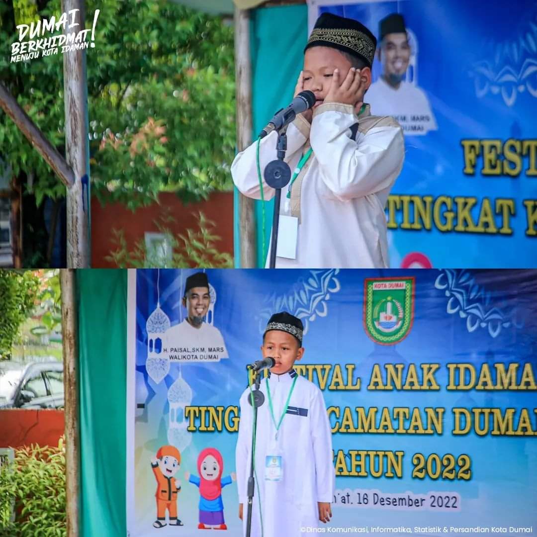 Untuk Meningkatkan Syiar Agama, Kecamatan Dumai Kota Gelar Festival Anak Idaman Tingkat Kecamatan Dumai Kota tahun 2022