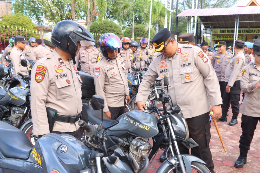 Kapolres Dumai AKBP Hardi Dinata H., S.I.K., M.M., Memimpin Langsung Pengecekan Kendaraan Dinas
