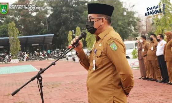 Dirut RSUD Ridhonaldi Pimpin Apel Gabungan Vaksinasi Covid- 19
