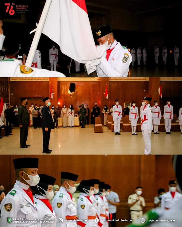 Walikota Dumai H.Paisal,SKM,MARS Kukuhkan Anggota Paskibraka 2021