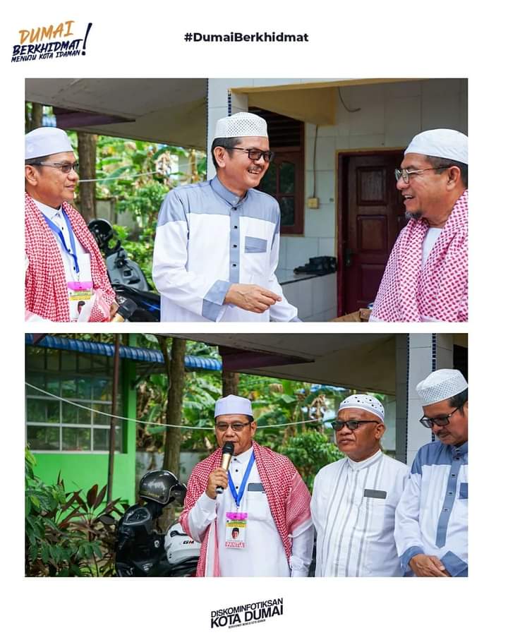 Sekretaris Daerah (Sekda) Kota Dumai, H. Indra Gunawan, S.IP, M.Si Melepas Peragaan Jemaah Haji Alharamain Bertempat di Halaman Gedung Sri Bunga Tanjung