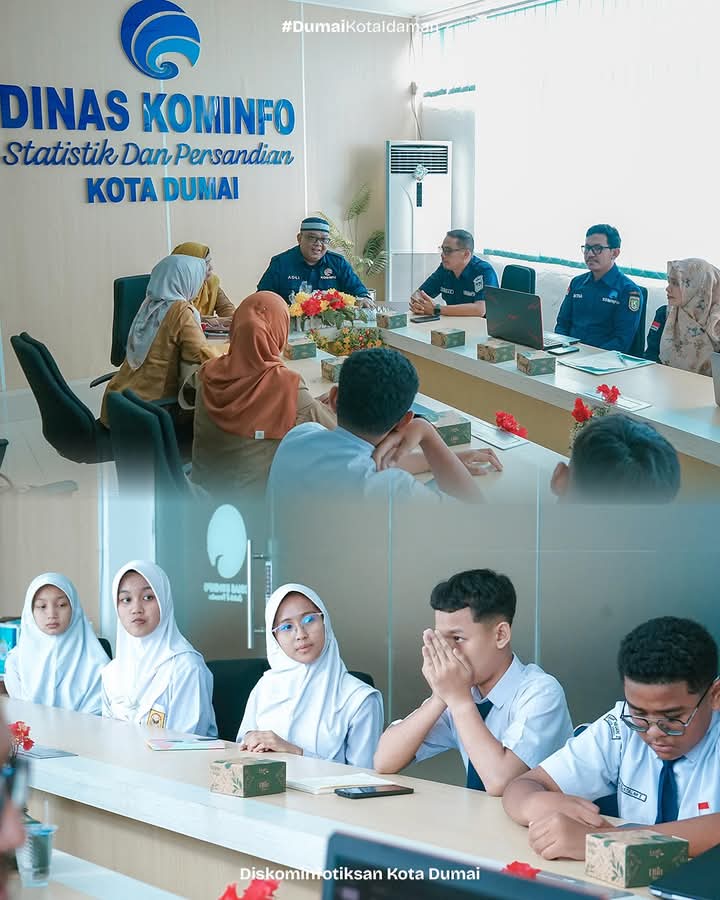Rombongan Guru dan Siswa SMP Negeri 2 Dumai Melaksanakan Kunjungan Ke Dinas Komunikasi