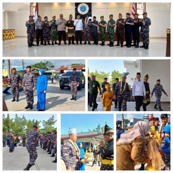 Penyambutan Komandan Lanal Dumai Kolonel Laut (P) Abdul Haris, S.E., M.M.D.S.