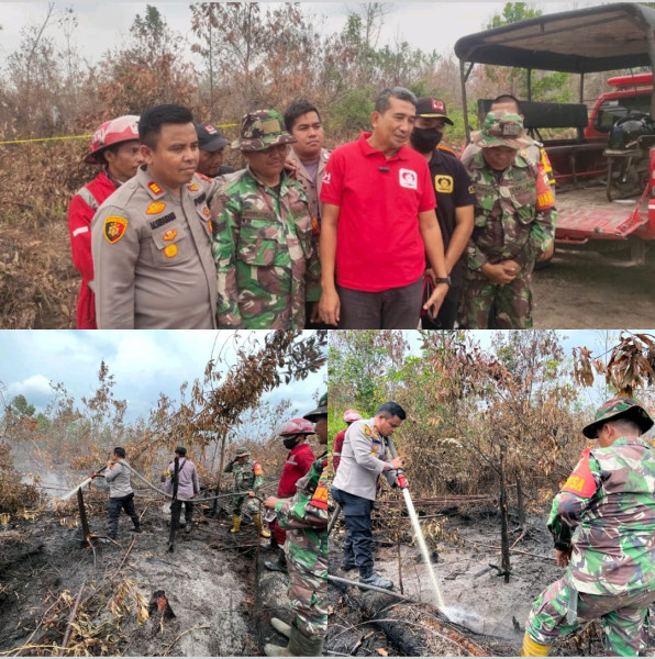 Tim Gabungan Satgas Karhutla Kampar Terus Berupaya Padamkan Titik Api