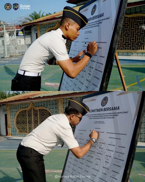 Apel Penandatanganan Komitmen Bersama, Rutan Dumai Teguhkan Pembangunan Zona Integritas