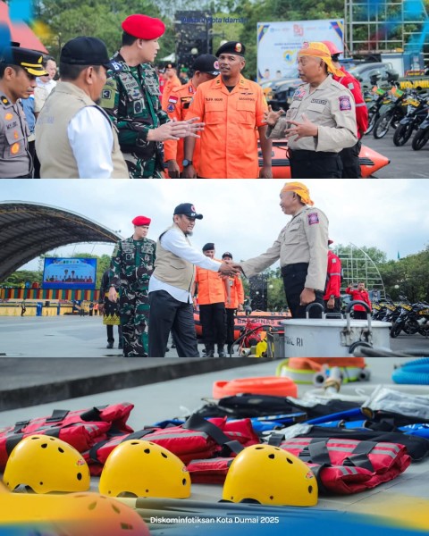 Badan Penanggulangan Bencana Daerah (BPBD) Kota Dumai Menggelar Apel Gelar Pasukan dan Peralatan Siaga Bencana
