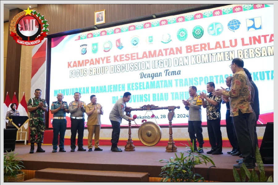 Ditlantas Polda Riau Gelar Kampanye Keselamatan dan FGD Bersama Pengusaha Angkutan Umum