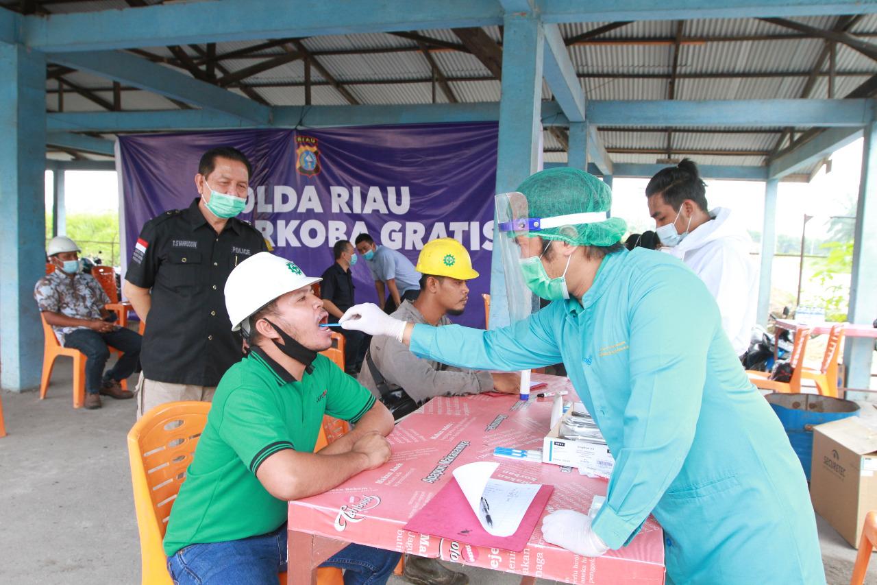 Ditresnarkoba Polda Riau lakukan test Narkoba Gratis Di lingkup tenaga kerja