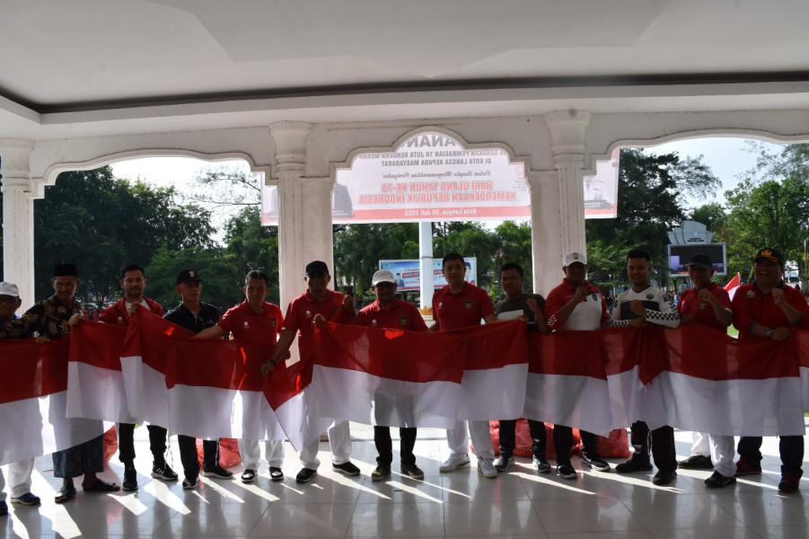 Kota Langsa Melaunching Gerakan Membagikan 10 Juta Bendera Merah Putih