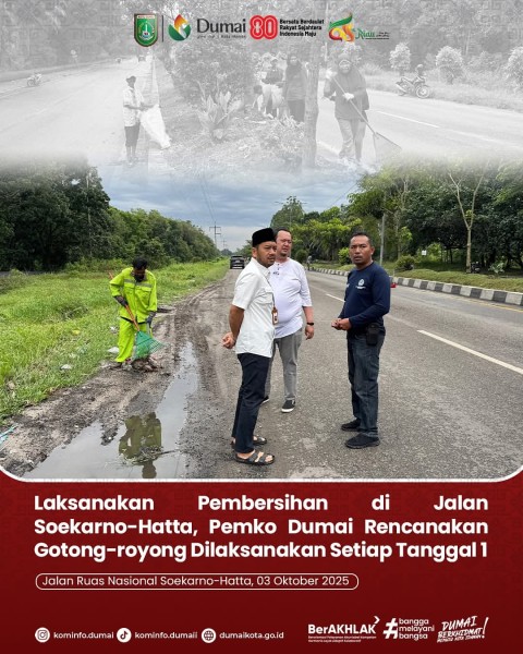 Kadis DLH  Kota Dumai Yuda Pratama Putra Pimpin Gotong Royong Bersama