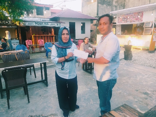 DPD KNPI Kota Dumai Serahkan Bantuan Ke Relawan Dumai Jual Beli (DJB)