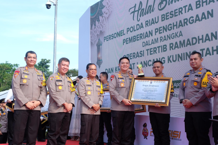 Pengamanan Mudik dan Arus Balik Lebaran 2024 Dinilai Sukses, 6 Kapolres di Riau Raih Penghargaan