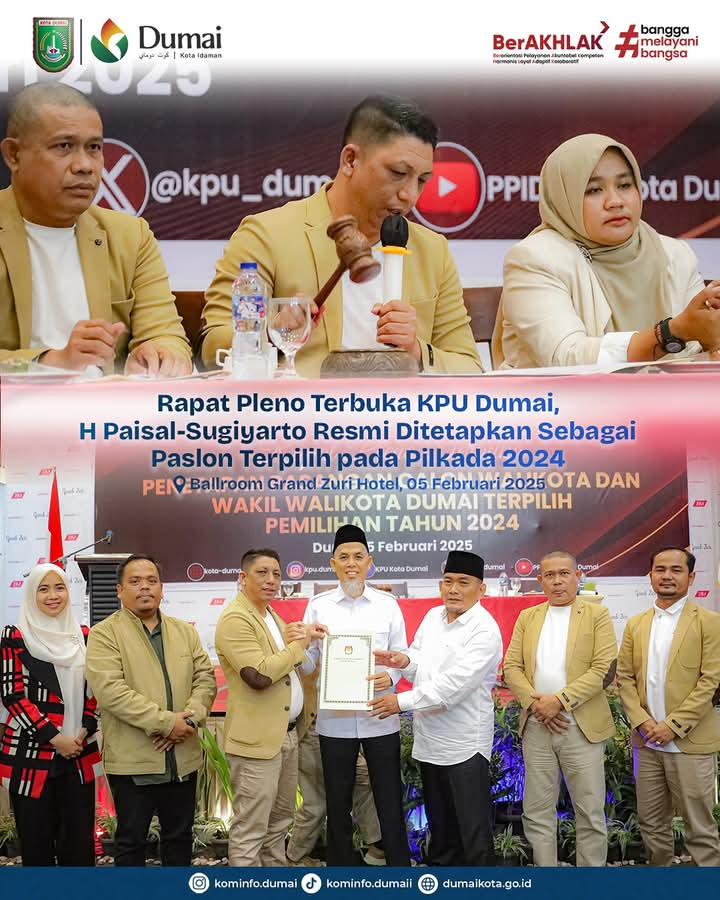 H Paisal dan Sugiyarto Nomor Urut 3 Paslon Terpilih Pada Pilkada 2024