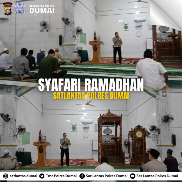 Kegiatan Safari Ramadhan Satuan Lalu Lintas Polres Dumai Mendapatkan Apresiasi Oleh Masyarakat Kota Dumai Khususnya Jemaah Mesjid Nurul Islam.