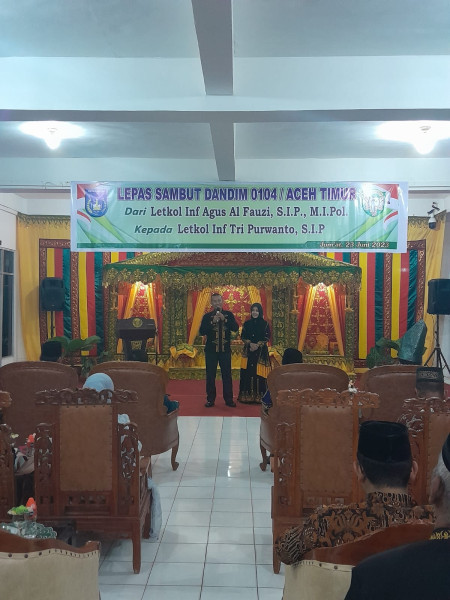 Pemerintah Kota Langsa Mengelar Acara Lepas Sambut Dandim 0104/ Aceh Timur Dari Bapak Letkol Inf. Agus Al Fauzi, S.I.P., M.I.Pol Kepada Bapak Letkol Inf. Tri Purwanto S.I.P,