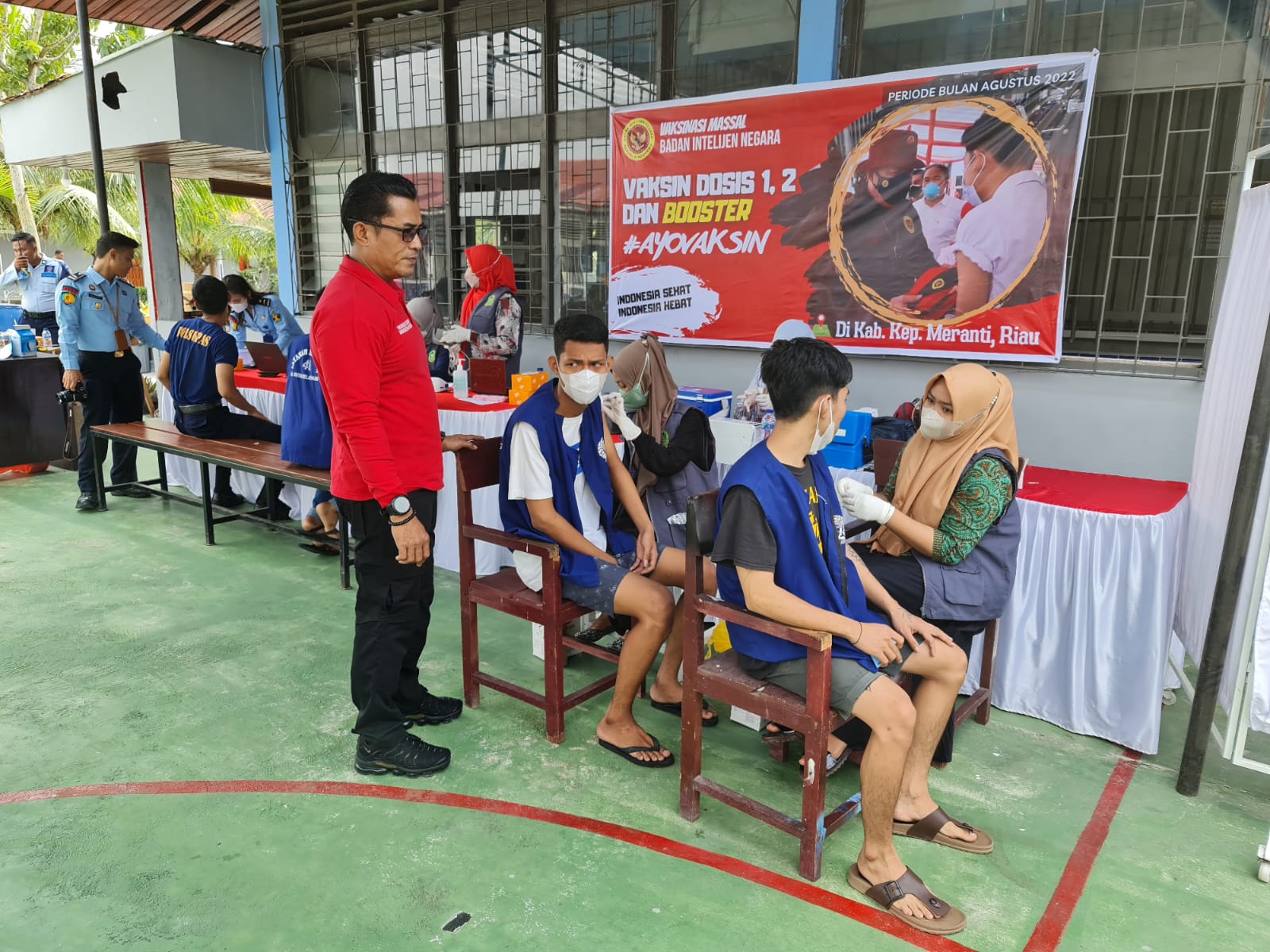 DUKUNG KEBIJAKAN VAKSIN BOOSTER, BINDA RIAU GELAR VAKSINASI COVID-19 DI LAPAS 