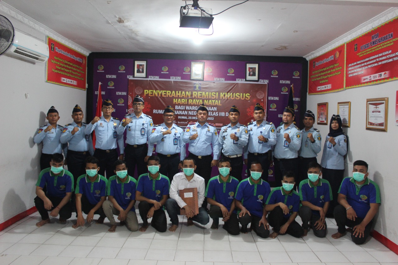 Penuh Suka Cita 39 Warga Binaan Rutan Dumai Terima Remisi Natal