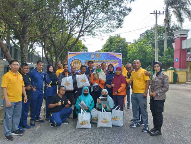 Jumat Berkah, Biro SDM Polda Riau Gelar Jumpe Romansa Dengan Sasaran Pasukan Kuning