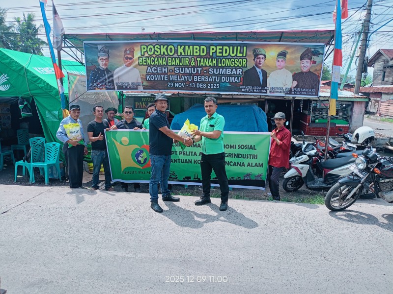 Peduli Korban Bencana Alam PT.PAA Pelita Agung Agroindustri Berikan Bantuan