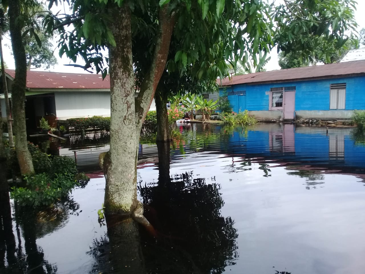 Intensitas Curah Hujan Yang Deras Mengakibatkan Banjir Kembali Melanda di Beberapa kelurahan Kota Dumai