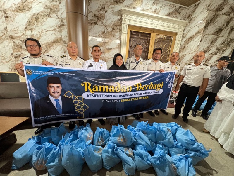 Ramadan Berbagi Jajaran Kemenimipas di Sumut Salurkan 4.000 Paket Bantuan untuk Masyarakat