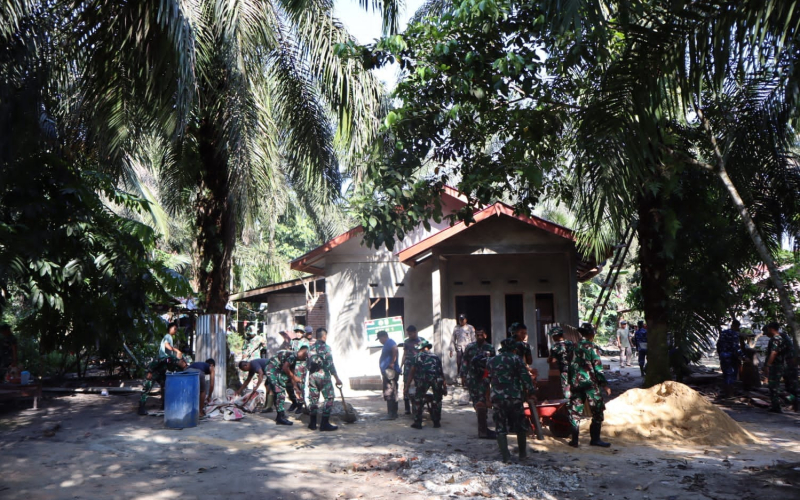 Program TMMD ke 124 pembangunan RTLH kodim 0320 Dumai