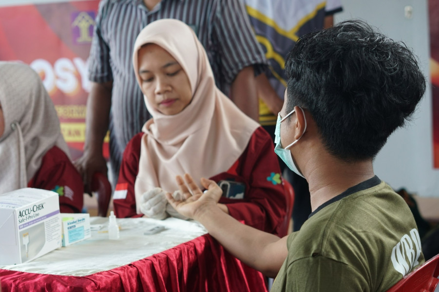 Rutan Dumai Bersama Dinas Kesehatan Kota Dumai Gelar Screening VCT, IMS dan TB Paru Terhadap Warga Binaan